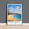 Manly Beach Poster, Travel Print of Manly Beach, Sydney, New South Wales, Australia, Travel Gift NQ Media Designs