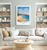 Manly Beach Poster, Travel Print of Manly Beach, Sydney, New South Wales, Australia, Travel Gift NQ Media Designs