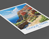 Cinque Terre Travel Print, Travel Poster of Cinque Terre, Italy, Cinque Terre Art, Cinque Terre Gift, Wall Art Print NQ Media Designs