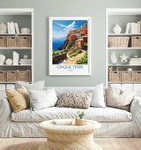 Cinque Terre Travel Print, Travel Poster of Cinque Terre, Italy, Cinque Terre Art, Cinque Terre Gift, Wall Art Print NQ Media Designs