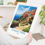 Cinque Terre Travel Print, Travel Poster of Cinque Terre, Italy, Cinque Terre Art, Cinque Terre Gift, Wall Art Print NQ Media Designs