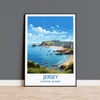 Jersey Travel Print, Travel Poster of Jersey, Jersey Gift, Channel Islands, Wall Art Print NQ Media Designs