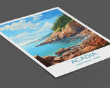 Acadia Poster, Travel Print of Acadia National Park, Maine, USA, Acadia Travel Gift NQ Media Designs