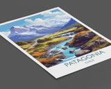 Patagonia Travel Print, Travel Poster of Patagonia, Chile, South America, Patagonia Gift NQ Media Designs
