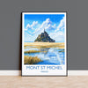 Mont St Michel Poster, Travel Print of Mont St Michel,Normandy, France, Europe, Mont St Michel Gift NQ Media Designs