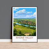 Rhone Valley Poster, Travel Print of Rhone Valley, Wine Region, France, Europe, Travel Gift NQ Media Designs
