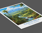 Costa Rica Travel Poster, Travel Print of Costa Rica, Central America, Costa Rica Gift, Wall Art Print NQ Media Designs