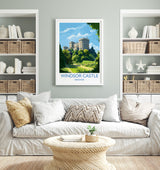 Windsor Castle Travel Print, Travel Poster of Windsor Castle, Berkshire, England, Windsor Castle Gift, Wall Art Print NQ Media Designs