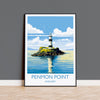 Penmon Point Travel Poster, Penmon Point Travel Print, Penmon Lighthouse, Anglesey, Wales, Welsh Art, Anglesey Gift, Wall Art Print NQ Media Designs