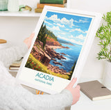 Acadia Travel Print, Travel Poster of Acadia National Park, Maine, USA, Acadia Travel Gift NQ Media Designs