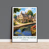 Bourton on the Water Travel Print, Travel Poster of Bourton on the water, England, Cotswolds Art, Cotswolds Gift, Wall Art Print NQ Media Designs