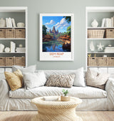 Siem Reap Travel Print, Travel Poster of Siem Reap, Cambodia, Siam Reap Gift, Cambodia Gift, Wall Art Print NQ Media Designs