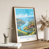 Douro Valley Travel Print, Travel Poster of Douro Valley, Spain, Wine Region Art, Douro Valley Gift, Wall Art Print NQ Media Designs