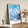 Everest Travel Poster, Travel Print of Everest, Everest Gift, Himalayas Art, Mount Everest Gift, Wall Art Print