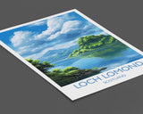 Loch Lomond Travel Poster, Travel Print of Loch Lomond, Scotland, Loch Lomond Gift, Wall Art Print NQ Media Designs