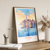 Rovinj Travel Poster, Travel Print of Rovinj, Croatia, Rovinj Art, Rovinj Gift, Wall Art Print NQ Media Designs