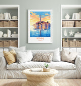 Rovinj Travel Poster, Travel Print of Rovinj, Croatia, Rovinj Art, Rovinj Gift, Wall Art Print NQ Media Designs