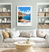 Skiathos Travel Print, Travel Poster of Skiathos, Greece Gift, Greek Islands Art, Skiathos Gift, Wall Art Print NQ Media Designs