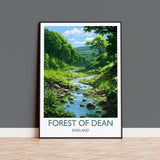 Forest of Dean Travel Print, Travel Poster of Forest of Dean, England, Forest of Dean Art, Forest of Dean Gift, Wall Art Print NQ Media Designs