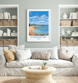 Studland Bay Travel Print, Travel Poster of Studland Bay, England, Dorset Coast Art, Dorset Gift, Wall Art Print NQ Media Designs