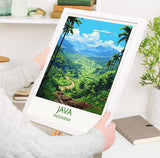 Java Travel Print, Travel Poster of Java, Indonesia, Java Gift, Wall Art Print NQ Media Designs
