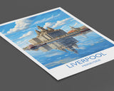Liverpool Travel Print, Travel Poster of Liverpool, Merseyside, England, North West Coast Art, Liverpool Gift, Wall Art Print NQ Media Designs