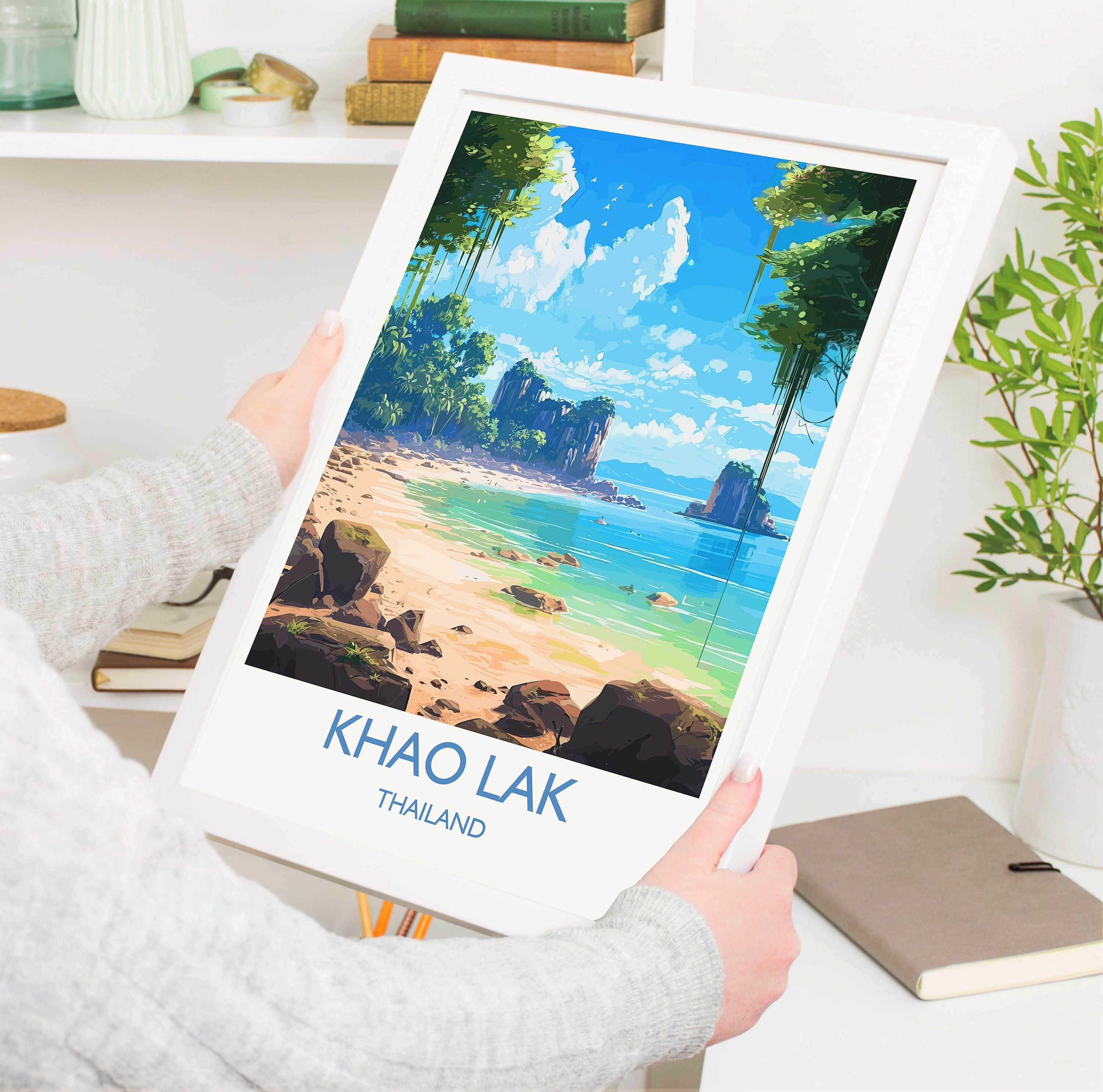 Khao Lak Travel Print, Travel Poster of Khao Lak, Thailand, Khao Lak Gift, Wall Art Print NQ Media Designs