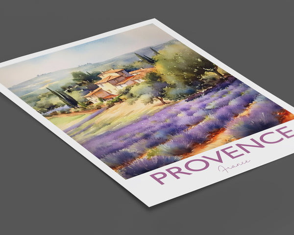 Provence Poster, Travel Print of Provence, France, Provence Gift, Travel Watercolour Gift
