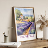 Provence Travel Print, Travel Poster of Provence, France, Provence Gift, Travel Watercolour Gift NQ Media Designs