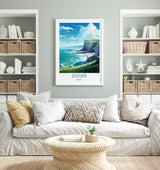 Dover Travel Print, Travel Poster of Dover, England, Kent Coast Art, White Cliffs Gift, Wall Art Print NQ Media Designs