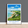 Isle of Wight Travel Print, Travel Poster of Isle of Wight, England, Coast Art, Isle of Wight Gift, Wall Art Print NQ Media Designs