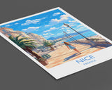 Nice Travel Poster, Travel Print of Nice, France, Nice Art, Nice Gift, Wall Art Print NQ Media Designs