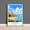 Cannes Travel Poster, Travel Print of Cannes, France, Cannes Art, Canne Gift, Wall Art Print NQ Media Designs