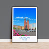 Krakow Travel Poster, Travel Print of Krakow, Poland, Krakow Gift, Poland Wall Art NQ Media Designs