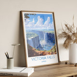 Victoria Falls Print, Travel Poster of Victoria Falls, Zimbabwe, Africa, Travel Gift NQ Media Designs