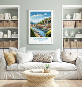 Dartmouth Travel Poster, Dartmouth Travel Print, England, Devon Art, Devon Gift, Wall Art Print NQ Media Designs