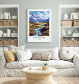 Patagonia Travel Print, Travel Poster of Patagonia, Chile, South America, Patagonia Gift NQ Media Designs