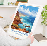 Canary Islands Travel Print, Travel Poster of Canary Islands , Canary Islands Gift, Wall Art Print NQ Media Designs