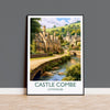 Castle Combe Travel Poster, Travel Print of Castle Combe, England, Cotswolds Art, Cotswolds Gift, Wall Art Print NQ Media Designs