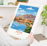 Jaipur Travel Print, Travel Poster of Jaipur, India, Jaipur Gift, India Gift, Wall Art Print NQ Media Designs