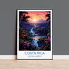 Costa Rica Travel Print, Travel Poster of Costa Rica, Central America, Costa Rica Gift, Wall Art Print NQ Media Designs