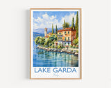 Lake Garda Print, Travel Poster of Lake Garda, Italy, Lake Garda Gift, Travel Watercolour Gift NQ Media Designs