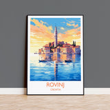 Rovinj Travel Poster, Travel Print of Rovinj, Croatia, Rovinj Art, Rovinj Gift, Wall Art Print NQ Media Designs