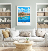 Palma Travel Print, Travel Poster of Palma, Spain, Palma Art, Palma Gift, Wall Art Print NQ Media Designs