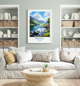 Keswick Travel Poster, Keswick Travel Print, England, Cumbria Art, Keswick Gift, Wall Art Print NQ Media Designs