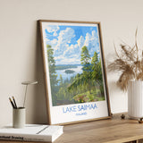 Lake Saimaa Travel Poster, Lake Saimaa Travel Print, Finland, Finland Art, Lake Saimaa Gift, Wall Art Print NQ Media Designs