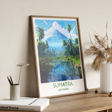 Sumatra Travel Print, Travel Poster of Sumatra, Indonesia, Sumatra Gift, Wall Art Print NQ Media Designs