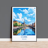 Cork Poster, Travel Print of Cork, Ireland, Cork Gift, Travel Gift NQ Media Designs