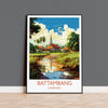 Battambang Travel Print, Travel Poster of Battambang, Cambodia, Battambang Gift, Cambodia Gift, Wall Art Print NQ Media Designs