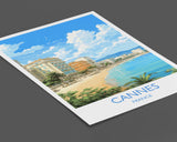 Cannes Travel Poster, Travel Print of Cannes, France, Cannes Art, Canne Gift, Wall Art Print NQ Media Designs